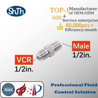 Raccord à vis extérieur haute pression en acier inoxydable forgé SHJH, filetages NPT/BSPP/BSPT, applications huile, gaz, eau, modèle