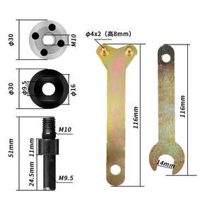 Kit complet d'adaptateurs pour le travail du bois : adaptateur de coupe pour perceuse électrique et meuleuse d'angle, tige de connexion, mandrin 10 mm, lame de scie – Tout inclus - Product Image 4