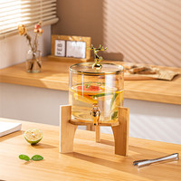 Carafe en verre avec couvercle, résistante aux hautes températures, écologique, 2,6 L, pour usage domestique et en restauration