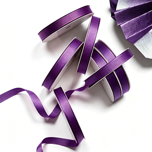 Customizable sizes <b>Purple</b> High-quality Grosgrain Ribbon for packaging gift boxes Bulk orders are more affordable - Product Image 4
