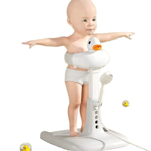 Xách Tay Vịt Hình An Toàn Có Thể Điều Chỉnh Bé Ôm Tắm Tháp Cho Đứng Toddler Tắm Đứng Miễn Phí Mẹ Tay - Product Image 1