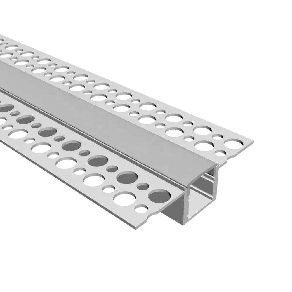 Perfil de iluminación lineal Encastrable Led de aluminio, difusor PMMA K10 con PC 6063 T5, perfiles extruidos de aluminio