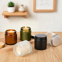 Bocaux en verre personnalisés de 4 oz (100 ml) pour bougies, contenants ronds vides avec bouchon à vis pour la fabrication de bougies