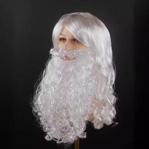 Paquete de Peluca de personaje navideño: conjunto de pelo rizado LARGO DE Santa Beard + <span class=keywords><strong>Jesus</strong></span> - Product Image 1