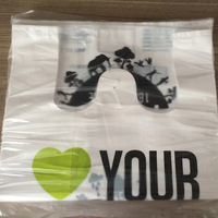 Sacs en plastique de T-shirt de shopping réutilisables de logo personnalisé en gros