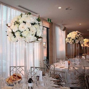 Support à fleurs en acrylique Artfulcosmos, décoration de mariage moderne, vase sur piédestal en cristal, centre de table - Product Image 1