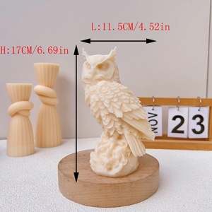 Molde de Silicona 3D para Velas con Forma de Búho, Molde de Silicona para Velas Aromáticas con Forma de Búho para Decoración del Hogar, Molde de Resina - Product Image 6