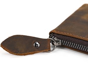 热卖男士真皮长款钱包疯马歌舞秀皮革复古拉链卡座钱包简单男女通用钱袋 - Product Image 6