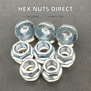 Écrou M4 M5 M6 M8 <span class=keywords><strong>m10x1</strong></span> 25 écrou de blocage à bride Acier inoxydable DIN6923 écrou à bride dentelée - Product Image 4