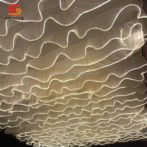 Rideaux de plafond en mousseline de soie artificielle lisse, taille personnalisée, décoration de toit, rose romantique, voile de mousseline, pour cérémonie de fête - Product Image 3