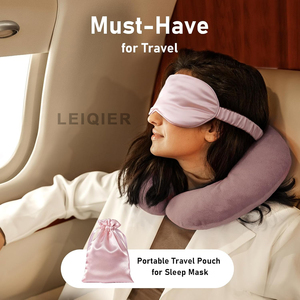 맞춤형 로고 멀버리 실크 안대 프리미엄 섬유 완전 차광 수면 안대 가정용 실크 안대 수면 세트 - Product Image 6