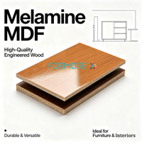 Panneau de meuble en MDF mélaminé brillant épais de 16 mm FORMORE, avec fonction anti-humidité pour panneau HDF