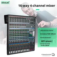 Console de mixage professionnelle tout-en-un T-FX16A 16 canaux avec effets DSP, réverbération, pour scène, mariage, karaoké à domicile
