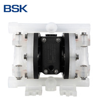 Pompe à diaphragme pneumatique de précision BSK BP06PP-P991-B 1/4" NBR, de qualité laboratoire, basse pression, actionnée par air, pour échantillons de réactifs liquides