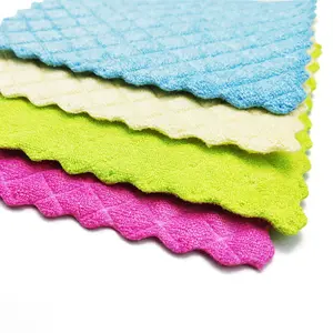 सस्ते कपास पकवान कपड़ा Microfiber वफ़ल बुनाई रसोई पकवान कपड़ा Washcloths त्वरित सुखाने पकवान तौलिया