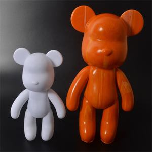 Venta al por mayor 18cm/23cm/33cm/53cm/75cm/100cm oso fluido DIY pintura oso de peluche blanco con pinturas acrílicas - Product Image 2