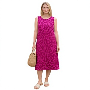 Ropa de Mujer al por Mayor, Elegante, con Estampado Abstracto, de Longitud Media, Cómoda para Uso Diario, Silueta Relajada, Colección Vacaciones - Product Image 1