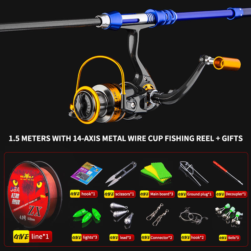 Canne à pêche avec full metalreel