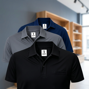 Camisetas de Golf de Punto con Bolsillo Antiarrugas, Personalizadas con Logotipo, de Fábrica, para Verano, Camisetas Lisas, Servicio OEM, Uniformes para Empresas, para Hombre - Product Image 3