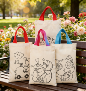 Custom Large Capacity Cotton Tote <b>Bag</b> Cat Print Cute Medium Canvas Shoulder <b>Bag</b> Cotton Handle College Shopping <b>Bag</b> Custom Logo - Product Image 2