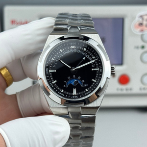Reloj Premium para Uso Diario, Totalmente en Acero Inoxidable, con Brazalete Integrado, Esfera Negra y Fase Lunar - Product Image 2