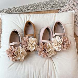 Zapatos Planos Retro con Flores para Niñas, Primavera-Verano, Estilo Mary Jane de Gamuza, Elegantes y de Princesa - Product Image 2