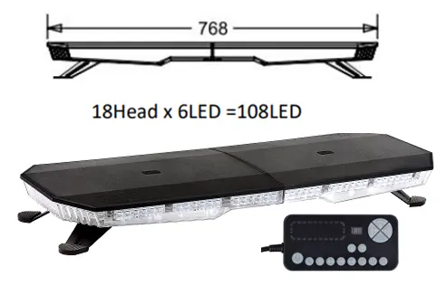 Hot sell SAE/R65 80CM LED warning led light bar strobe revolving led warning lightbar 24v led emergency light bar