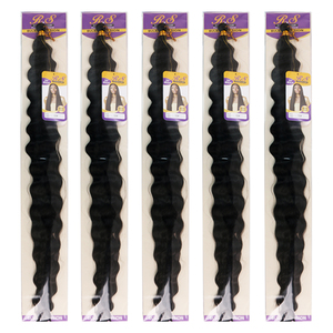 <span class=keywords><strong>Extension</strong></span> per Capelli Lunghi e Ricci a Onda Profonda <span class=keywords><strong>con</strong></span> Fibra Resistente al Calore per Donne di Colore, <span class=keywords><strong>Trecce</strong></span> Boho - Product Image 5