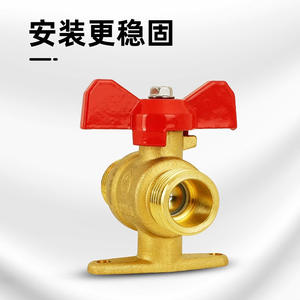 Robinet à bille tout en cuivre 4 points 6 points double filetage extérieur chauffe-eau domestique pleine ouverture droit traversant diamètre égal - Product Image 4