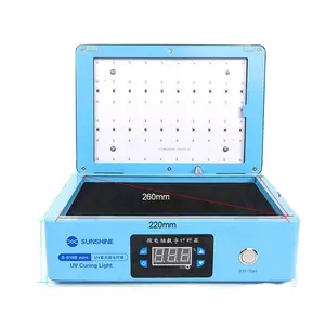 SUNSHINE S-918B Mini UV Lamp Curing Light Box No Blistering High Effect No Wrinkless to Curved Screens With 60pcs Light