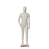 Mannequin masculin grandeur nature debout avec tête en matériau FRP