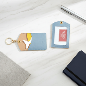 Porte-clés mousqueton en cuir imprimé en relief, motif animal de dessin animé créatif et mignon, avec porte-cartes de certificat et attache, cadeau personnel, vente en gros - Product Image 6