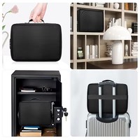 Sac de rangement de fichiers portable multicouche personnalisé avec serrure pour certificats importants Sac d'organisation de documents ignifuge étanche