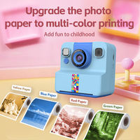 Printer Foto Instan 2.4 Inci Lintas Batas, Pencetakan Warna, Lensa Putar 180 Derajat, Perekaman Berwaktu, Untuk Anak-anak, Grosir