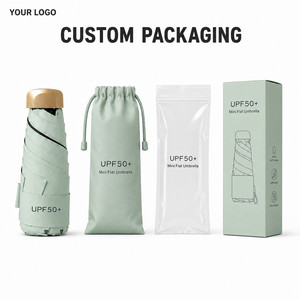 ร่มพับขนาดเล็กพกพาสะดวก ป้องกันรังสียูวี ร่มพกพาสำหรับเดินทาง น้ำหนักเบาพิเศษ ร่มกันแดดกันฝน ของขวัญทางธุรกิจ พร้อมโลโก้สั่งทำ - Product Image 5