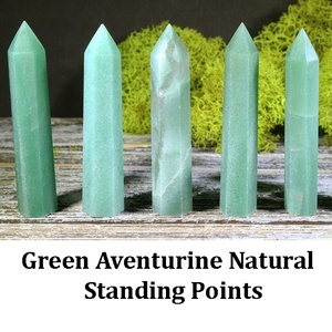 Vente en gros d'aventurine verte guérison Obélisque Point de cristal poli pour l'amour Chance Abondance Énergie positive Home Office Decor Cadeau - Product Image 2