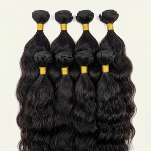 Unprocessed Raw Cuticle Aligned Indian Remy Hair Hot Sale Natural Color <b>Machine</b> Double Weft 100g Bulk - Product Image 1
