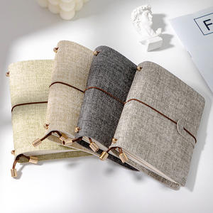 <span class=keywords><strong>Cuaderno</strong></span> de tela Simple, cuerda de amarre creativa, estudiante de PU, mini libro de bolsillo, Memorando de registro - Product Image 4