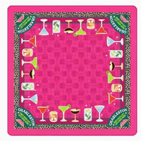 Tapis de Mahjong Américain Rose Preppy Antidérapant, Réduction du Bruit, Pliable, Portable, Design Personnalisé, Housse de Table de Jeu de Voyage