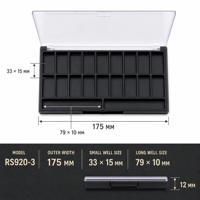 Palette de fards à paupières vide de luxe moderne, emballage transparent avec rabat, palette de 20 couleurs