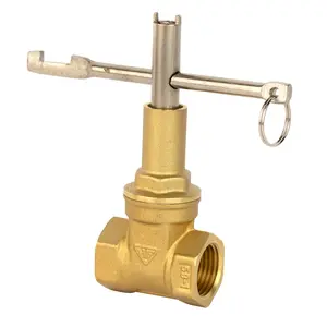 Válvula de água de bronze, válvula de água de bronze de 1/2 - 2 polegadas, trava dupla para chave, fio miha marca cw617n