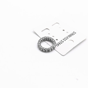 Cuentas Circulares de Calavera de Acero Inoxidable yunique para Fabricación de Pulseras, Componentes de Joyería Redondos de Metal 316L GZY-PJ003 - Product Image 1