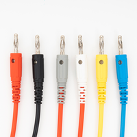 CXSDDZ-S408B 4mm Test Lead 4mm Crossing Connection PVC Brass Conductor 30VAC/60VDC Rated 15A 100cm Customizable Length