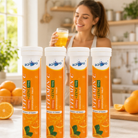 Comprimés effervescents de vitamine C 1000 mg avec zinc, formule personnalisée, marque privée OEM ODM