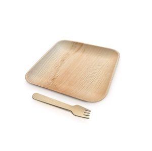 Meilleure vente jetable biodégradable Areca Palm assiette en bois plat 6-8-10 pouces carré compostable fête mariages durable - Product Image 1