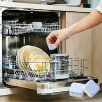 Tablettes de lave-vaisselle bleues solides, concentrées à dissolution rapide, pour les restaurants et les hôtels