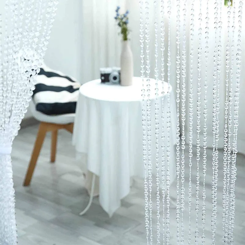 Rideau de perles octogonales de route en cristal, nouvelle marque de tissu acrylique pour mariage, salon véranda, séparation