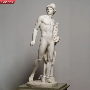 Estatua de Diomedes de mármol famosa tallada a mano de piedra clásica de tamaño real - Product Image 1