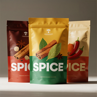 Sacs Doypack d'Emballage Alimentaire, Sachets en Plastique Transparents Dépolis, Imperméables et Scellés, Personnalisables en Mylar pour Assaisonnements et Épices