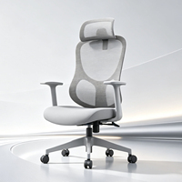 Chaise d'ordinateur de bureau confortable pour personnel sédentaire, chaise pivotante à hauteur réglable, chaise en tissu maille respirante